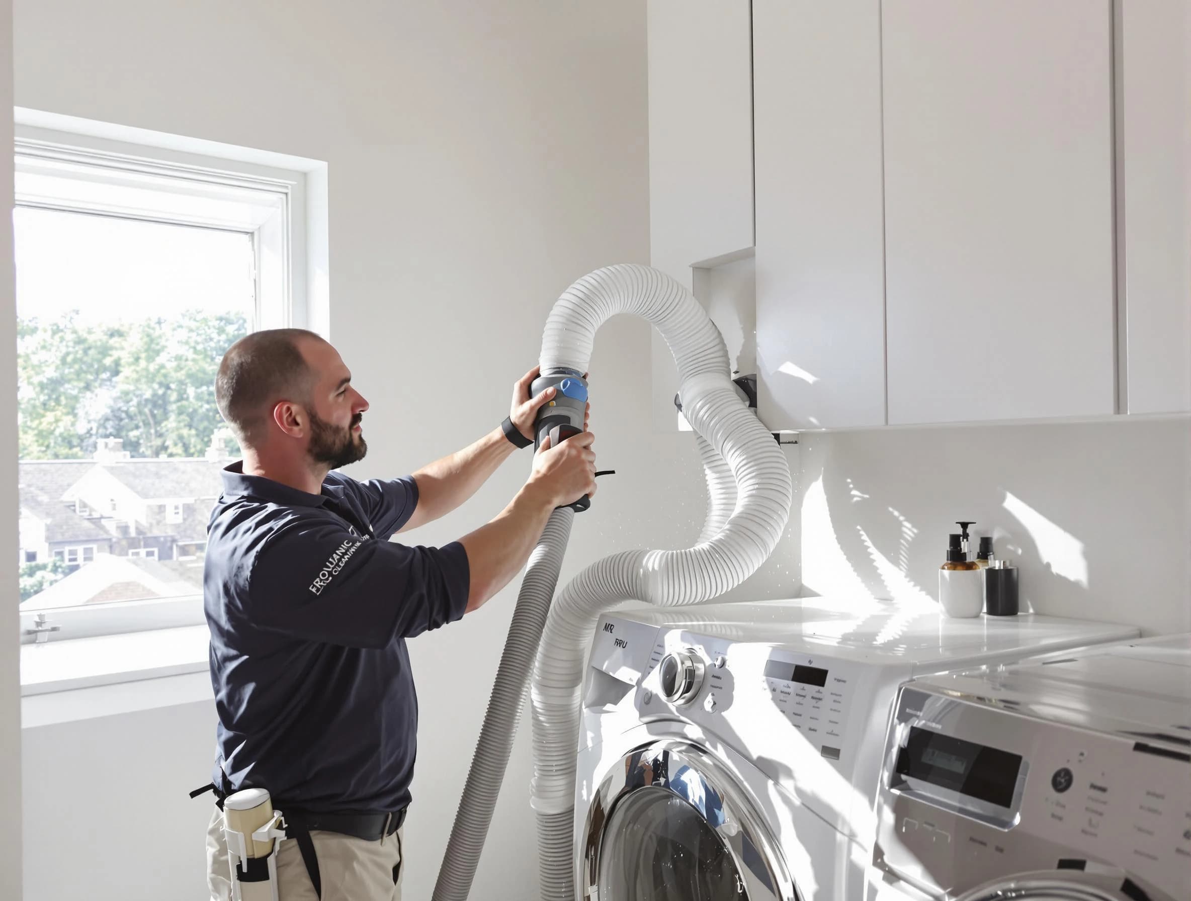 Certified Boulder Dryer Vent Cleaning technician performing dryer vent cleaning in Boulder