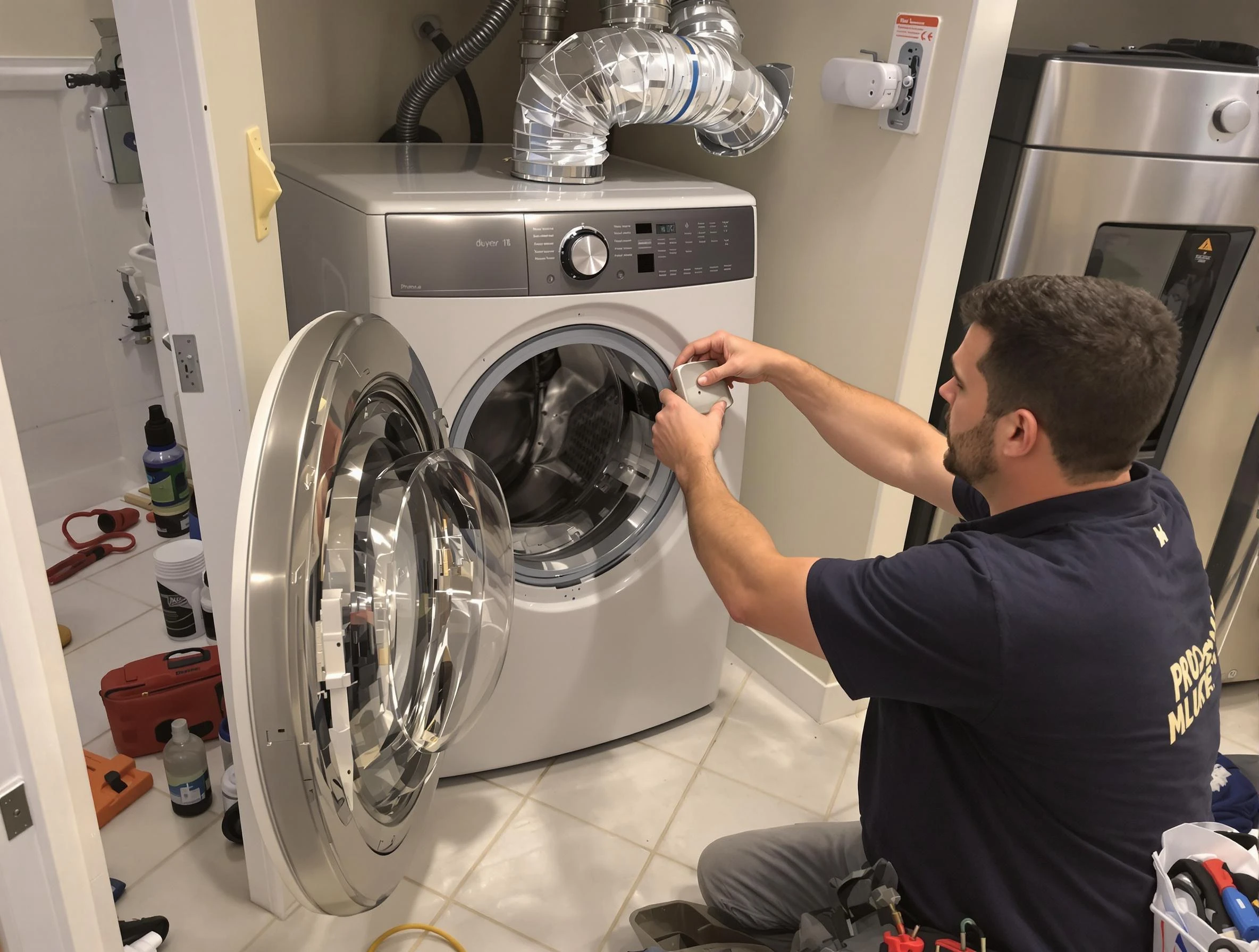 Boulder Dryer Vent Cleaning technician performing precise dryer vent hose installation in Boulder