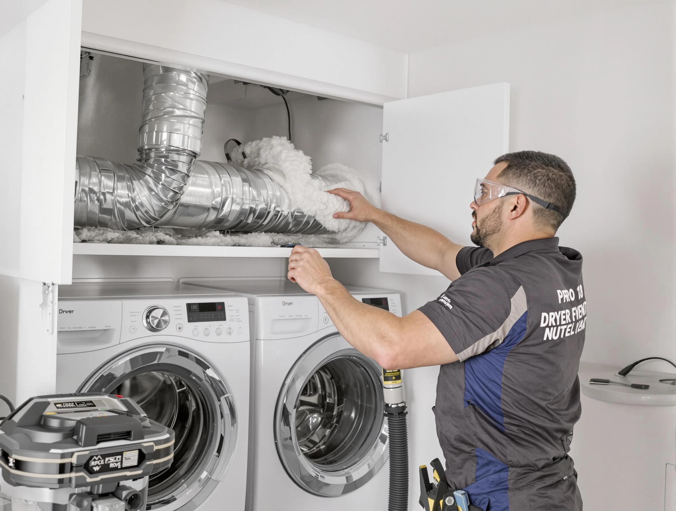 Boulder Dryer Vent Cleaning certified technician performing specialized gas dryer vent cleaning in Boulder